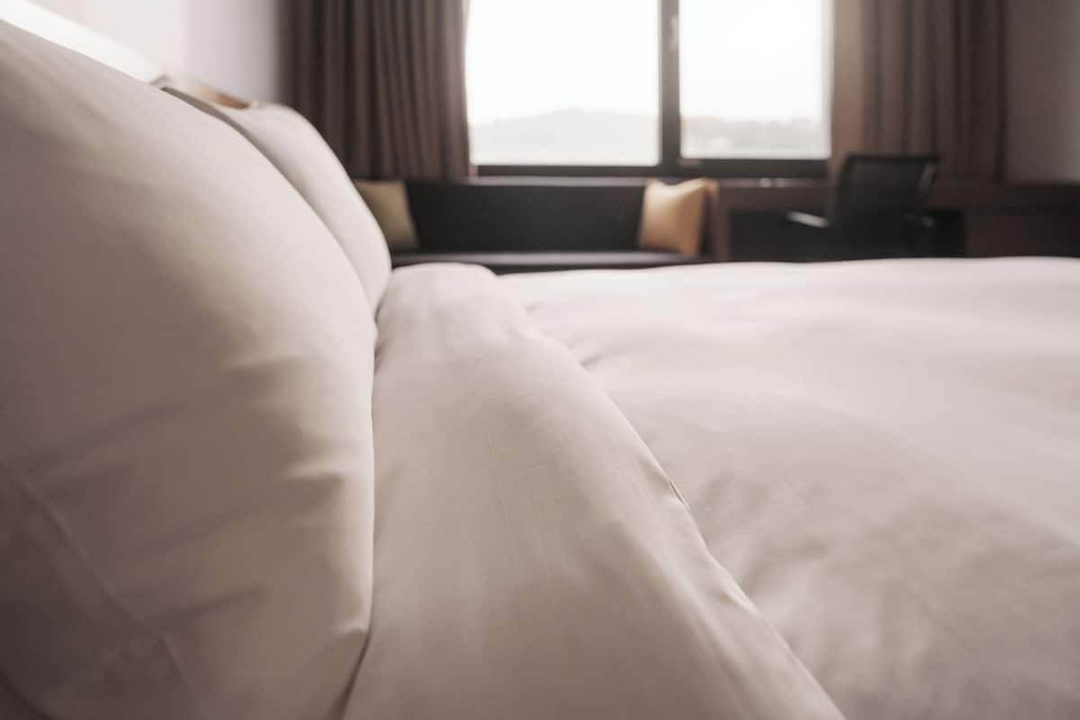 premium bedding, down duvets, desk, soundproofing