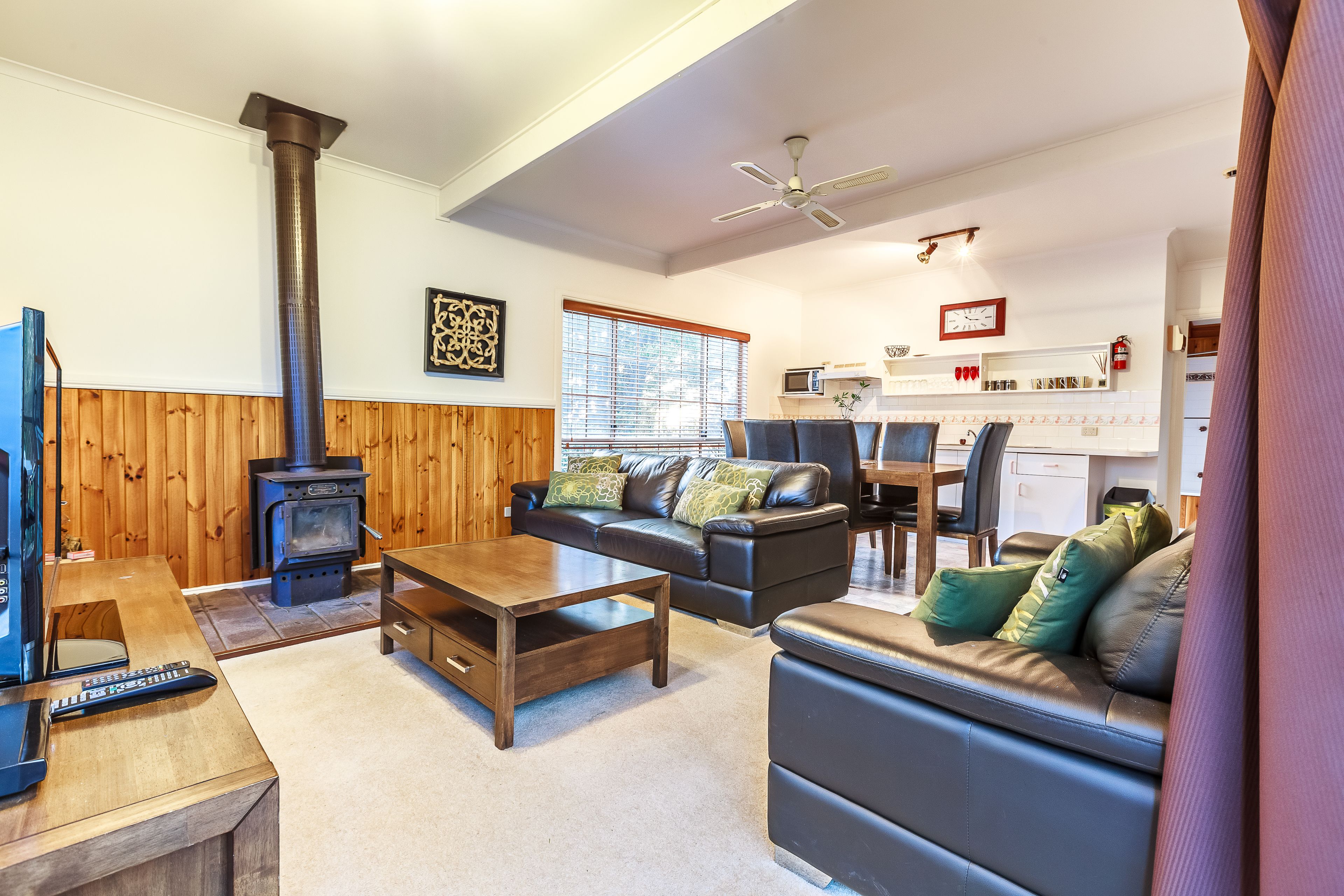 Family Cottage, 2 Bedrooms, Fireplace | Living area | Flat-screen TV, fireplace, DVD player