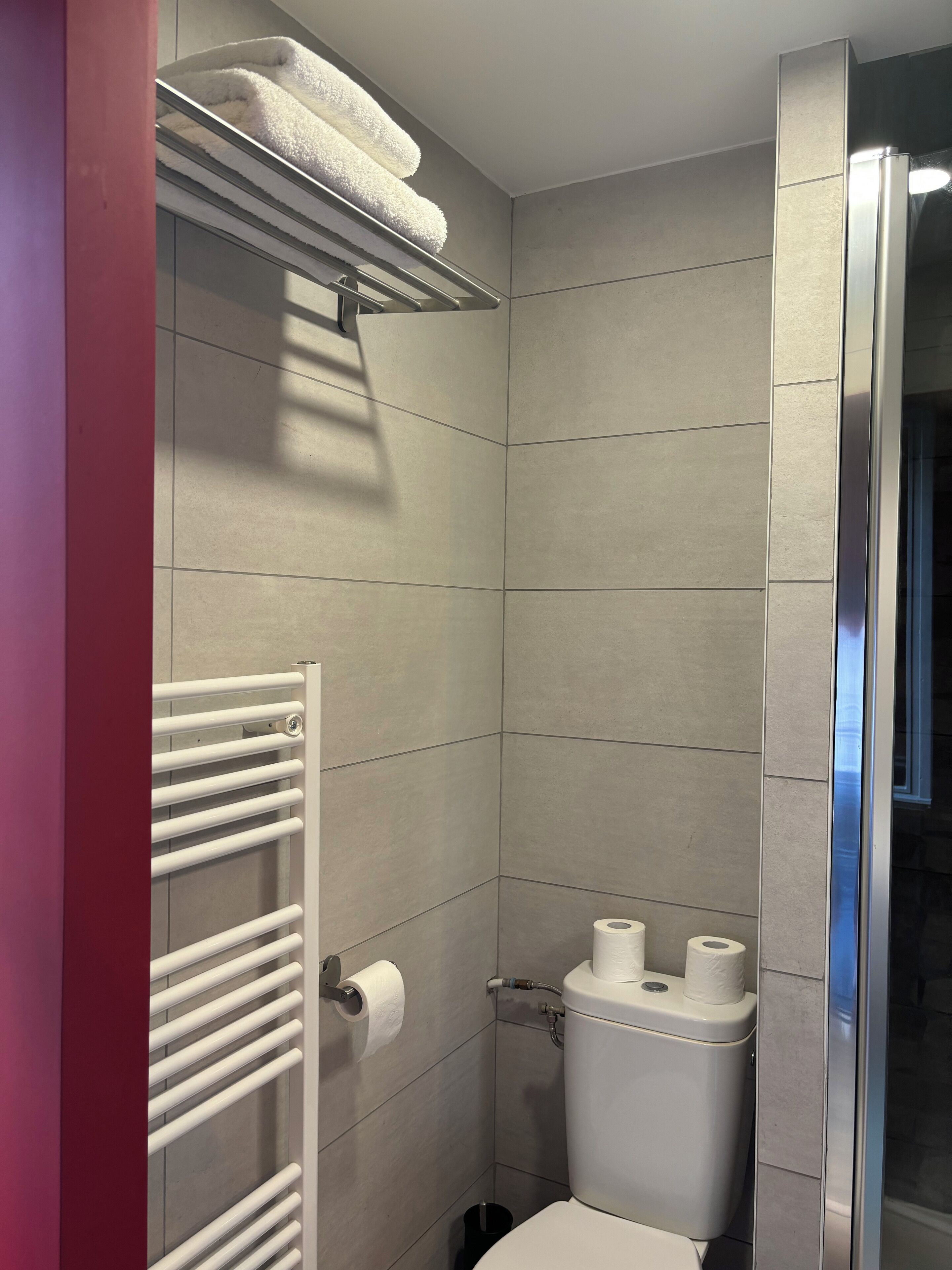 free toiletries, hair dryer, towels