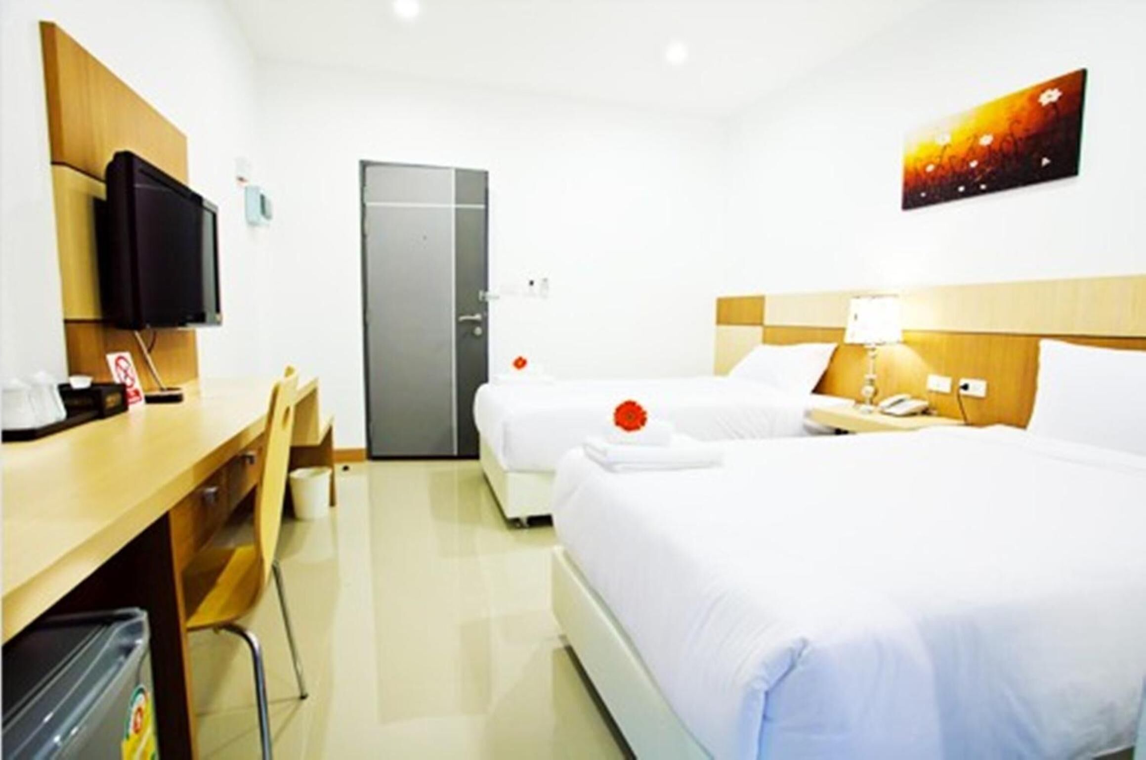 minibar, desk, blackout curtains, rollaway beds