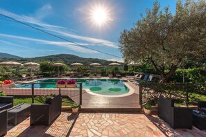 Seasonal outdoor pool, pool umbrellas, sun loungers - B&B La Mortella (Roccadaspide)