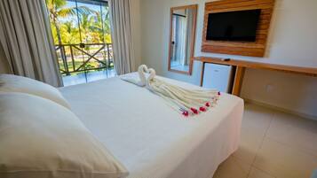 Apartamento luxo | Frigobar, Wi-Fi de cortesia, roupa de cama