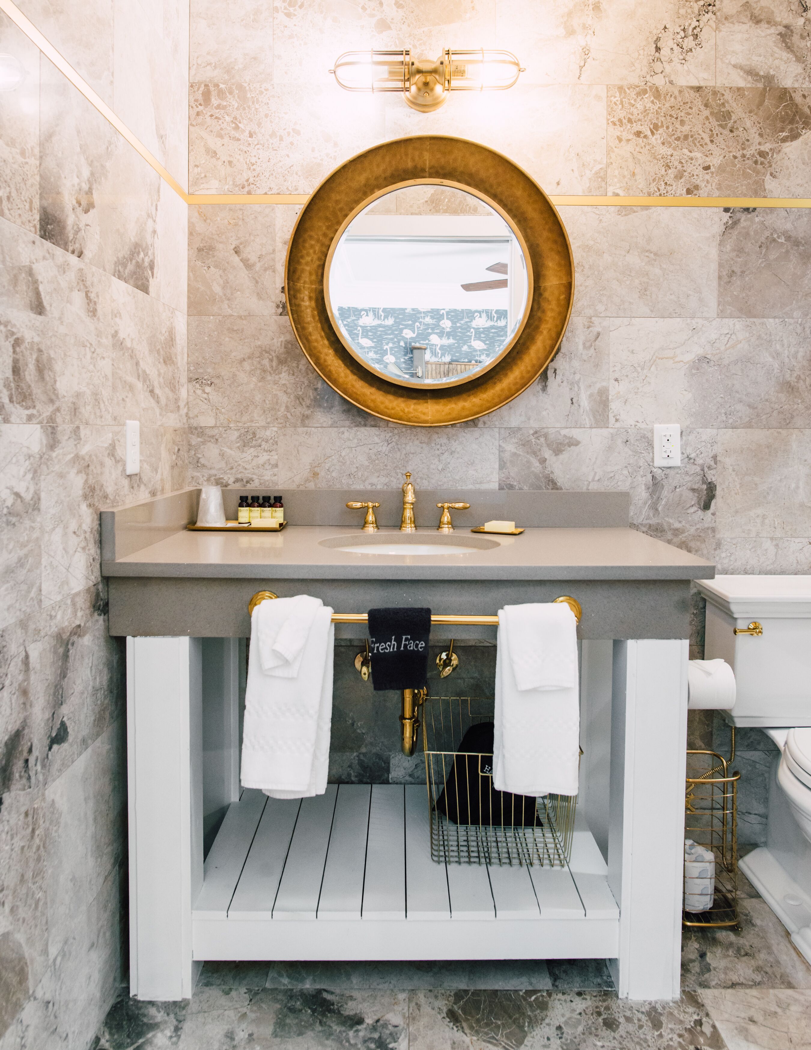 grand suite, 1 king bed with sofa bed, non smoking, city view | bathroom | free toiletries, hair dryer, towels, soap