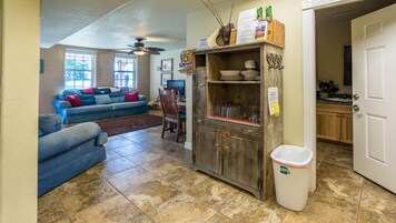 Condo, 2 Bedrooms, Lakeside (Native Texan) | Living area | Flat-screen TV, fireplace, DVD player