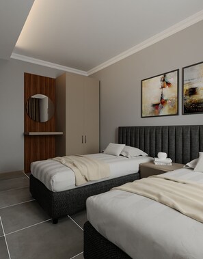 Grand Suite (A/C Included) | 1 bedroom, in-room safe, individually furnished, desk - Perle Apart Hotel (Alanya)