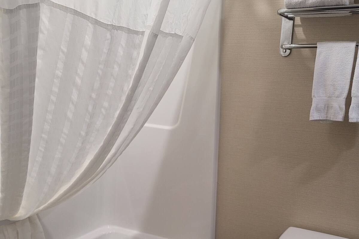 free toiletries, hair dryer, towels, soap