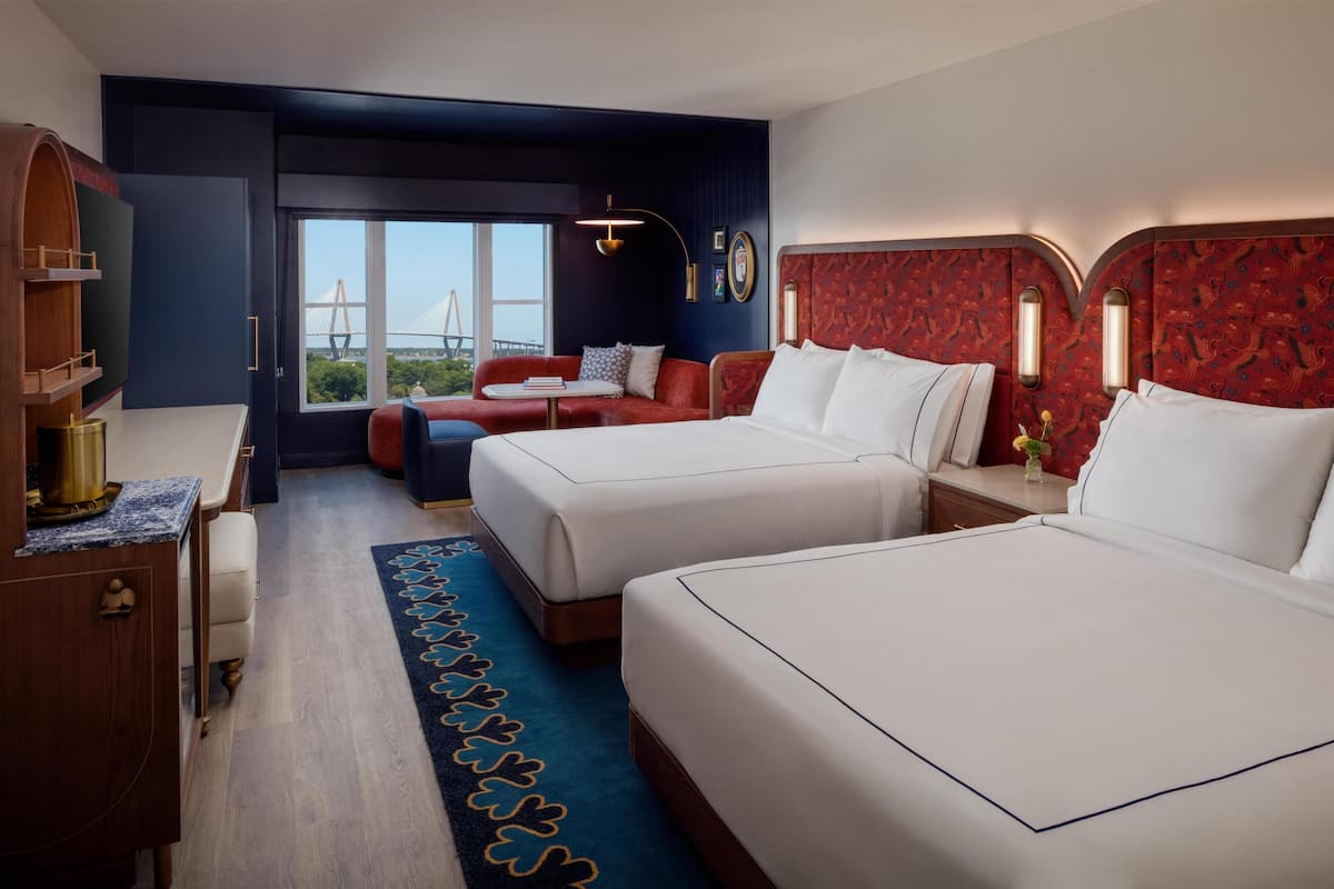 Room, 2 Queen Beds (High Floor) | In-room safe, desk, laptop workspace, WiFi (free)