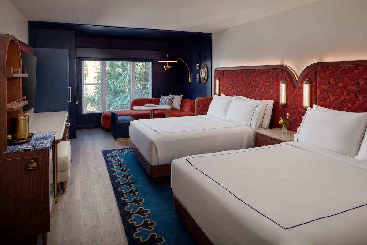 Room, 2 Queen Beds | In-room safe, desk, laptop workspace, WiFi (free)