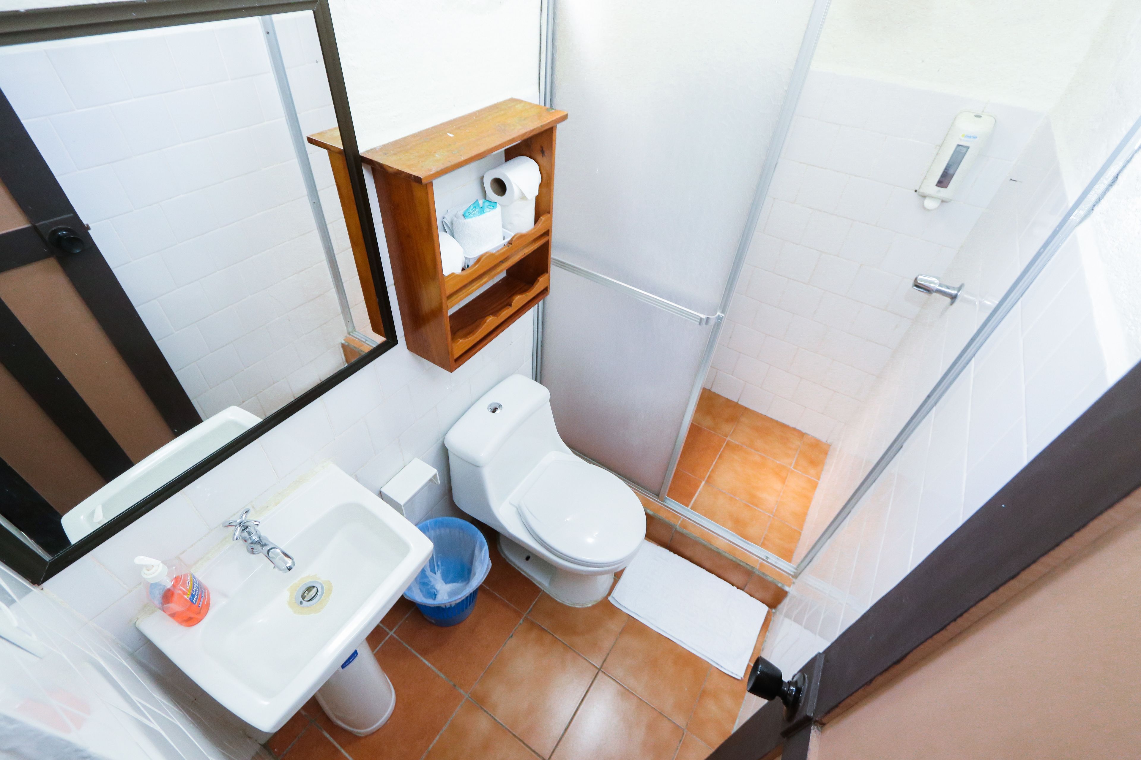 quadruple room | bathroom | shower, hair dryer, towels