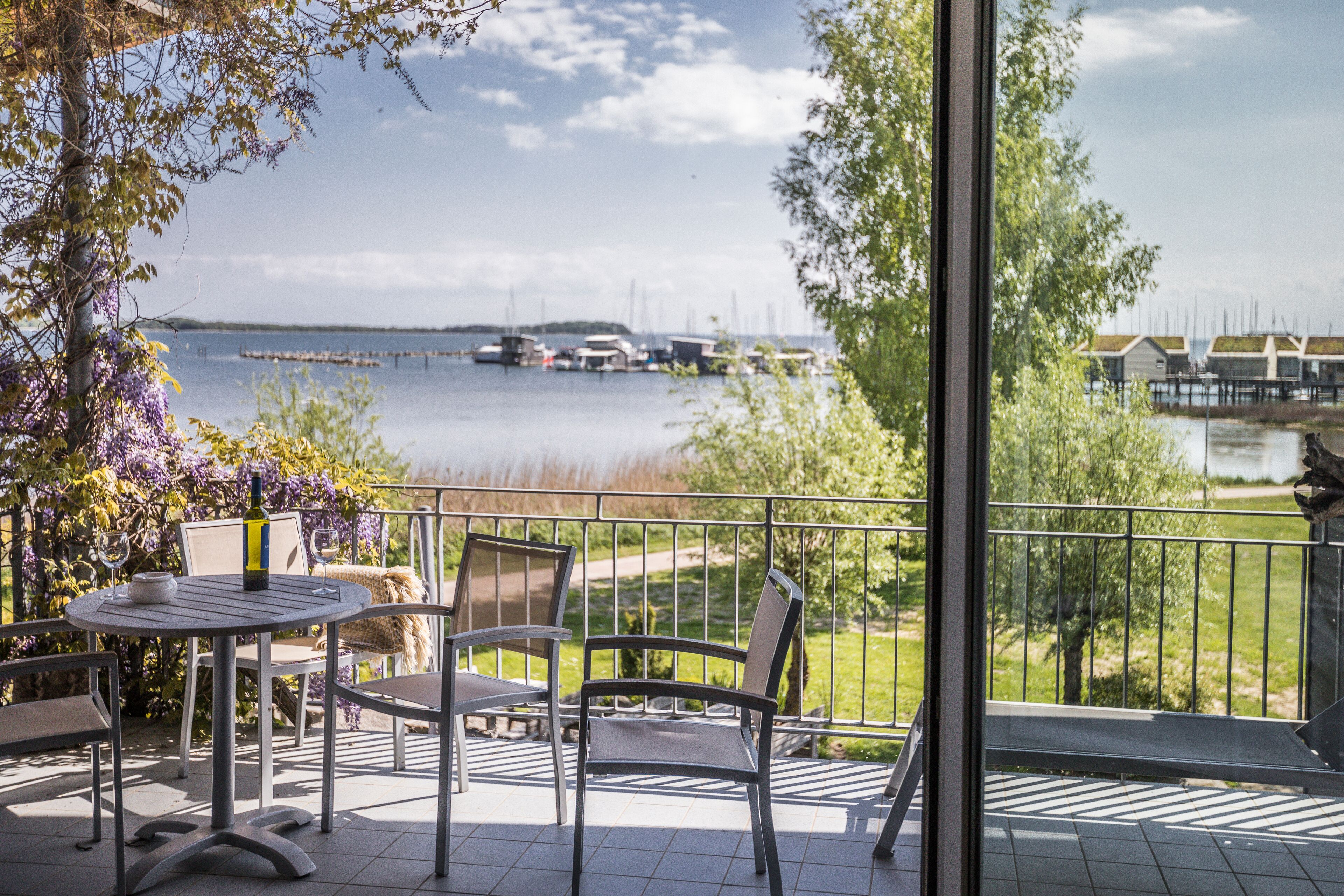 Utsikt mot strand/hav