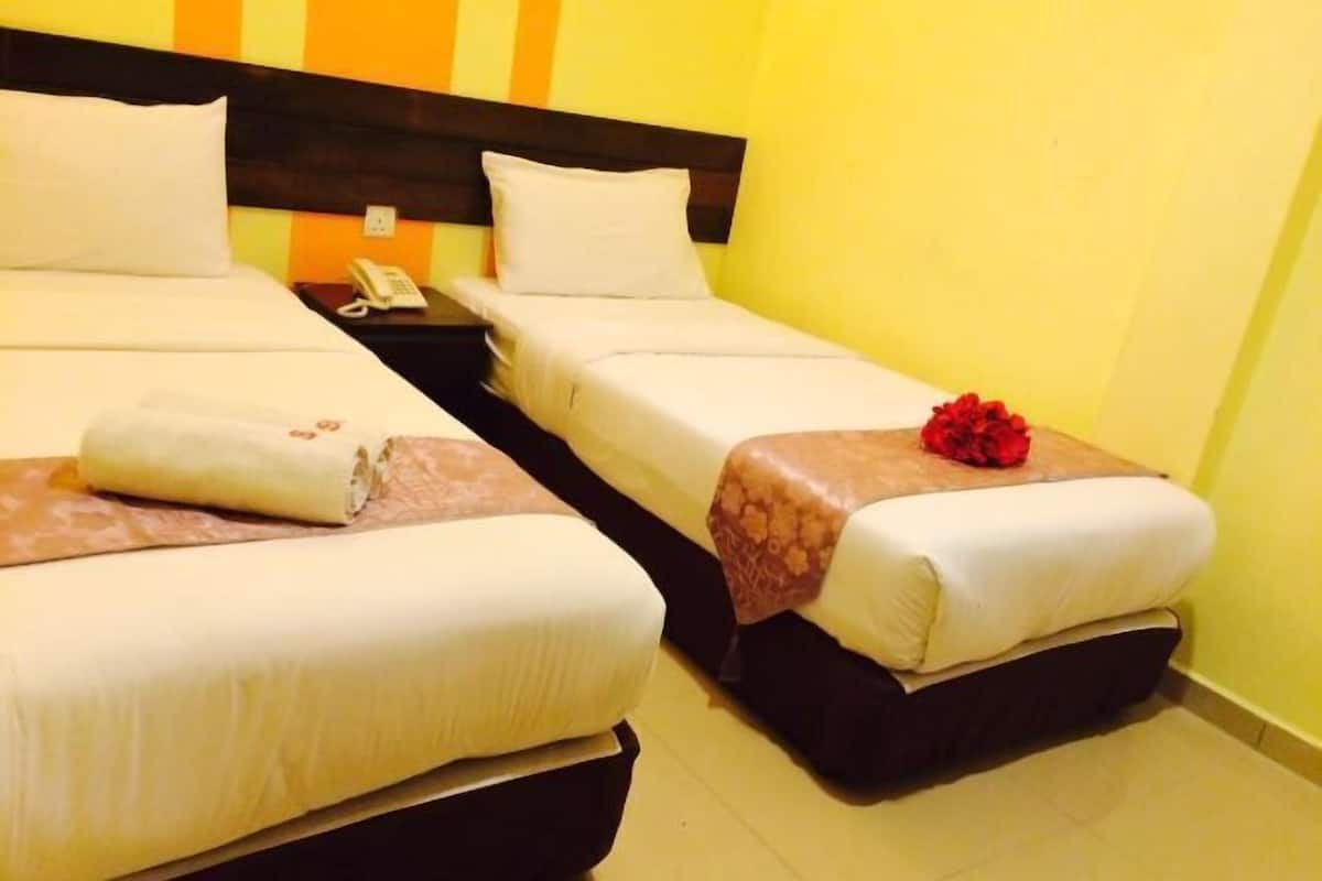 Desk, free WiFi, bed sheets