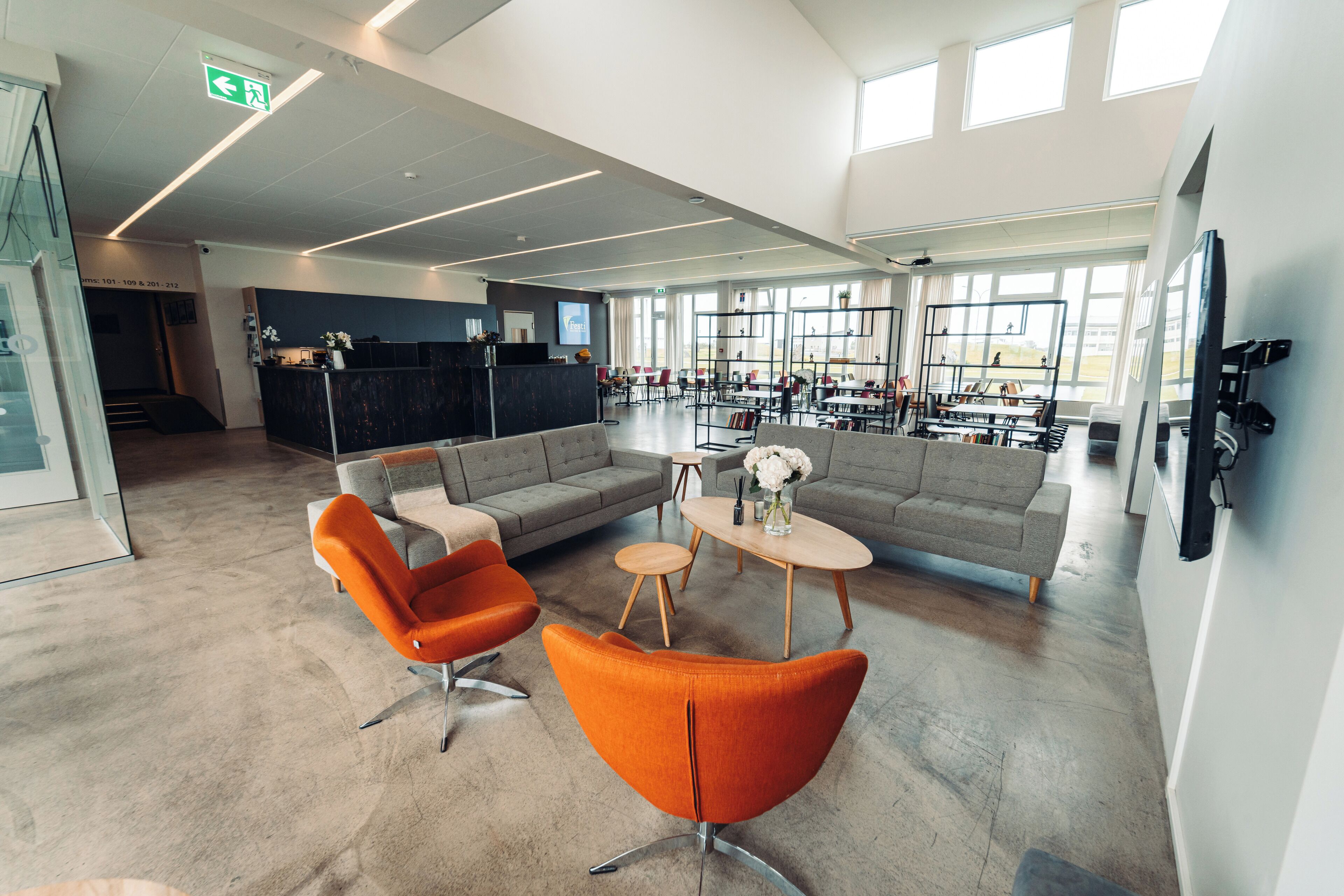 Sala de estar en el lobby