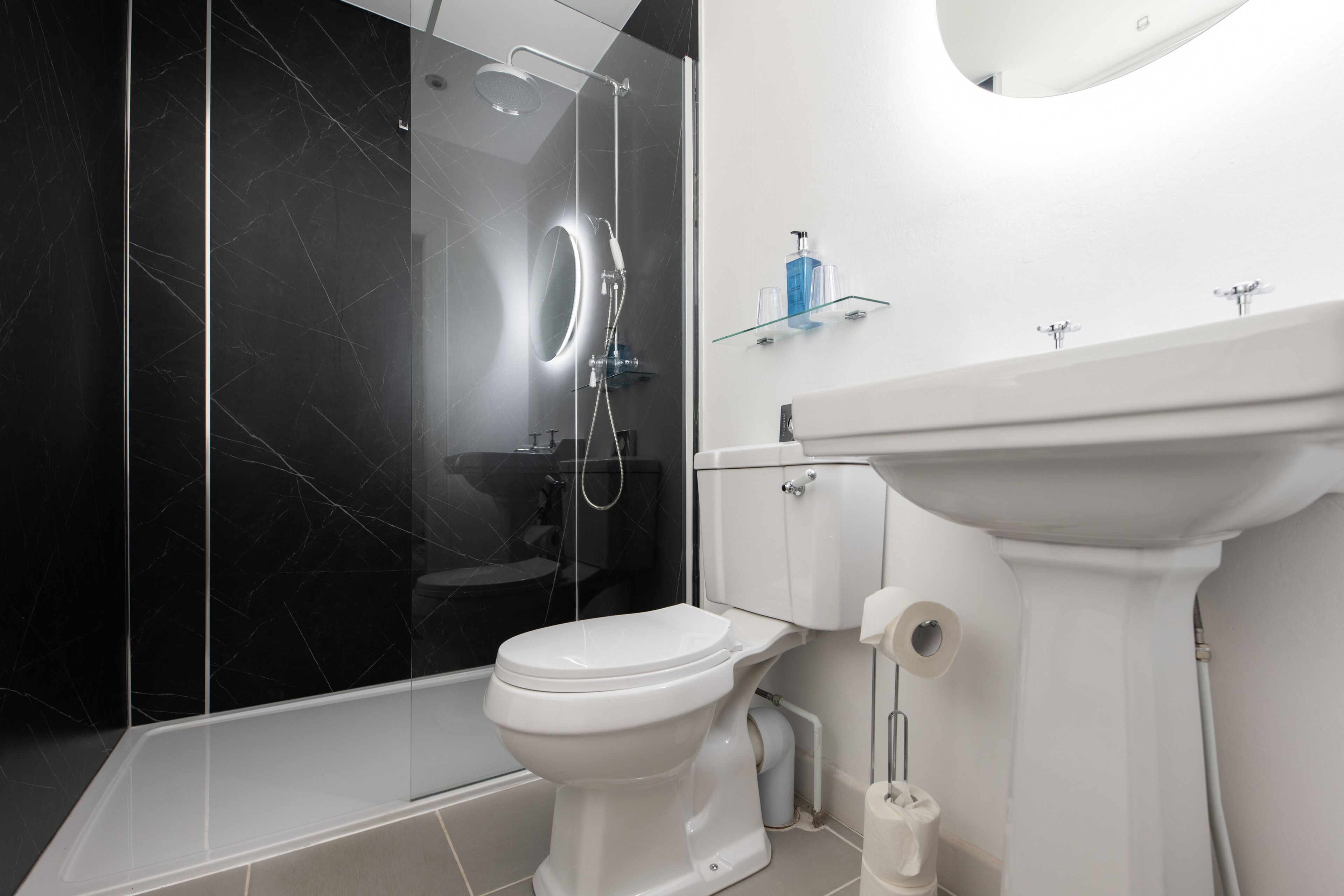 executive double or twin room (garden wing) | bathroom | hair dryer, towels