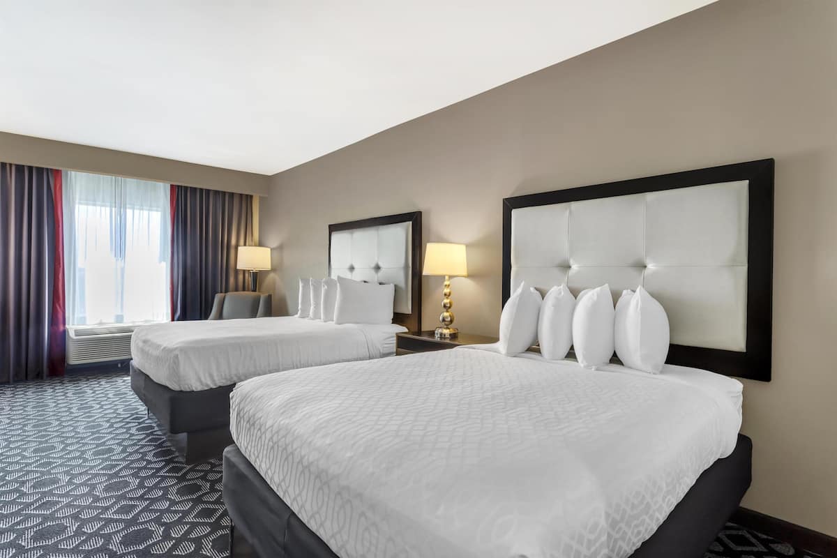 Standard Room, 2 Queen Beds, Non Smoking | Premium bedding, in-room safe, desk, iron/ironing board