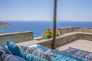Panoramic Suite, Sea View | Terrace/patio - Aegean Castle Andros - Adults Only (Andros)