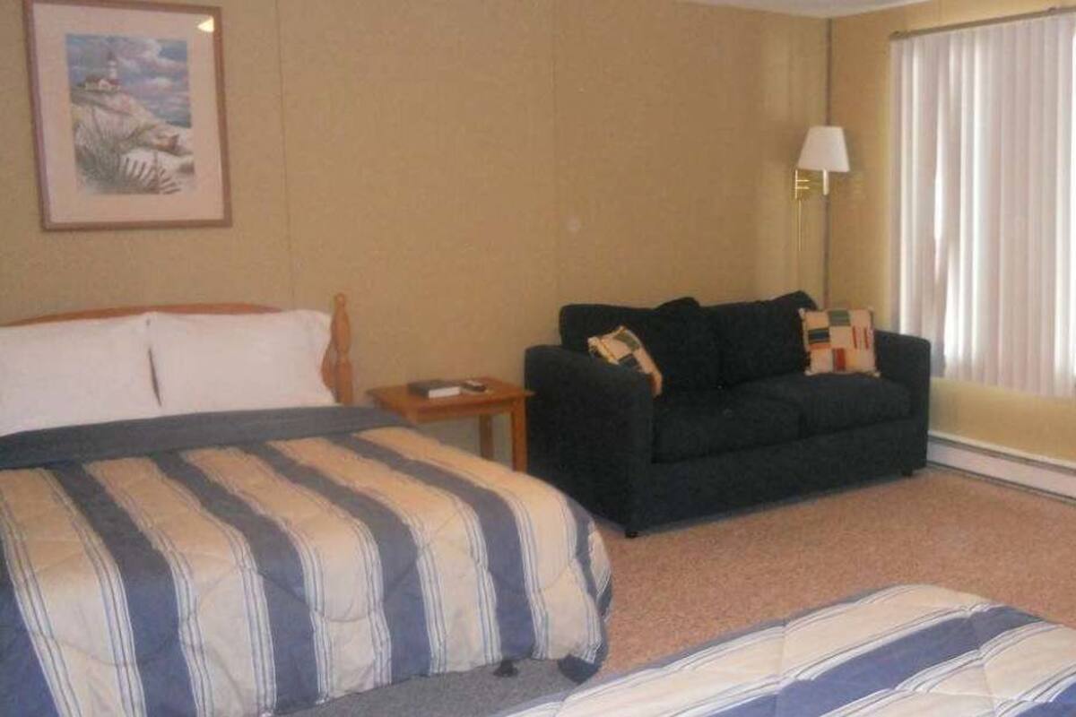 Standard Room, 2 Double Beds | Desk, blackout drapes, iron/ironing board, free WiFi