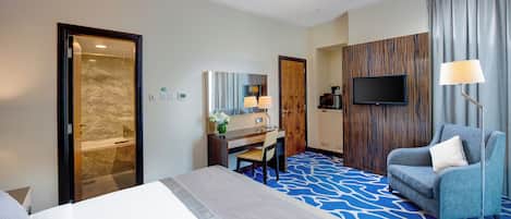 Minibar, in-room safe, desk, blackout curtains