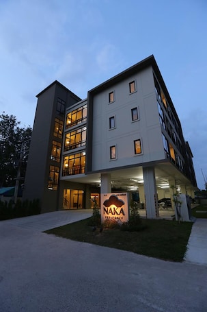 Front of property - evening/night. Naka Residence