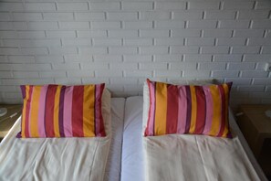 Desk, free WiFi, bed sheets