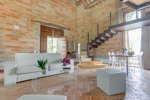 Deluxe Apartment, 2 Bedrooms, Patio | Living area | Flat-screen TV - Villa Vetta Marina - My Extra Home (Sirolo)