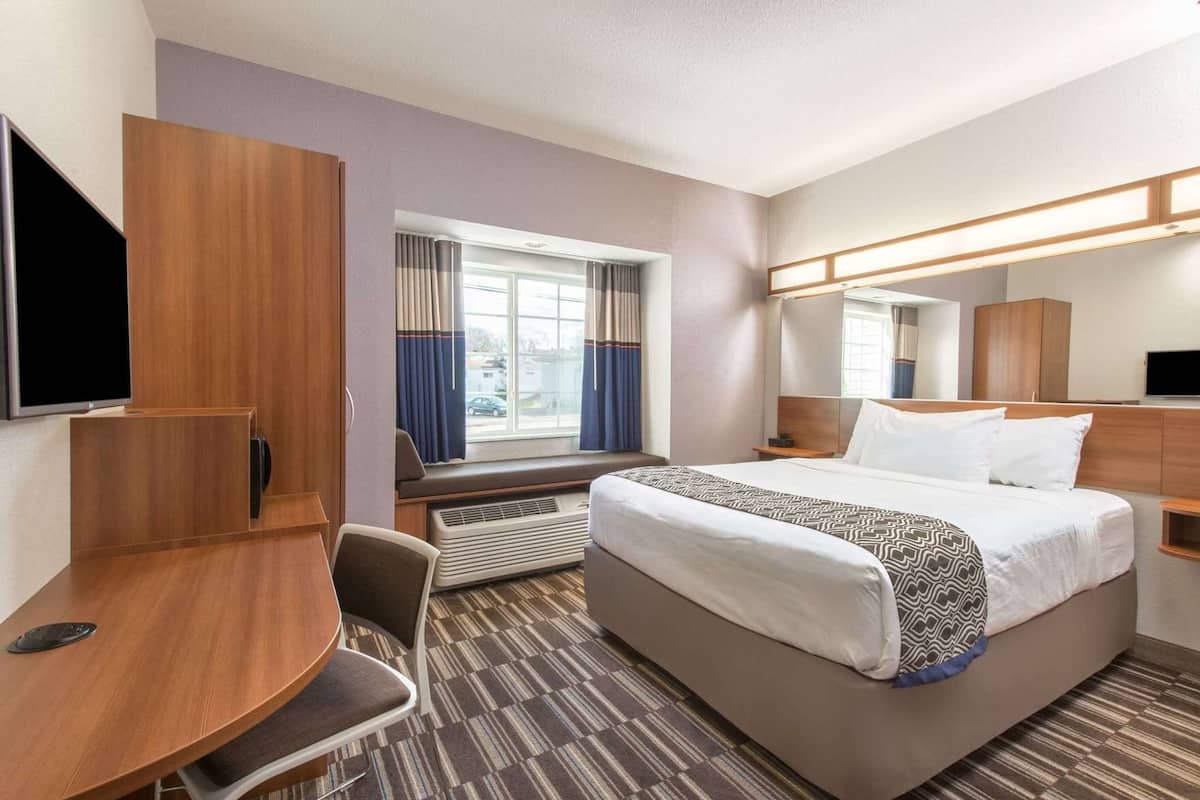 In-room safe, desk, iron/ironing board, cribs (free)
