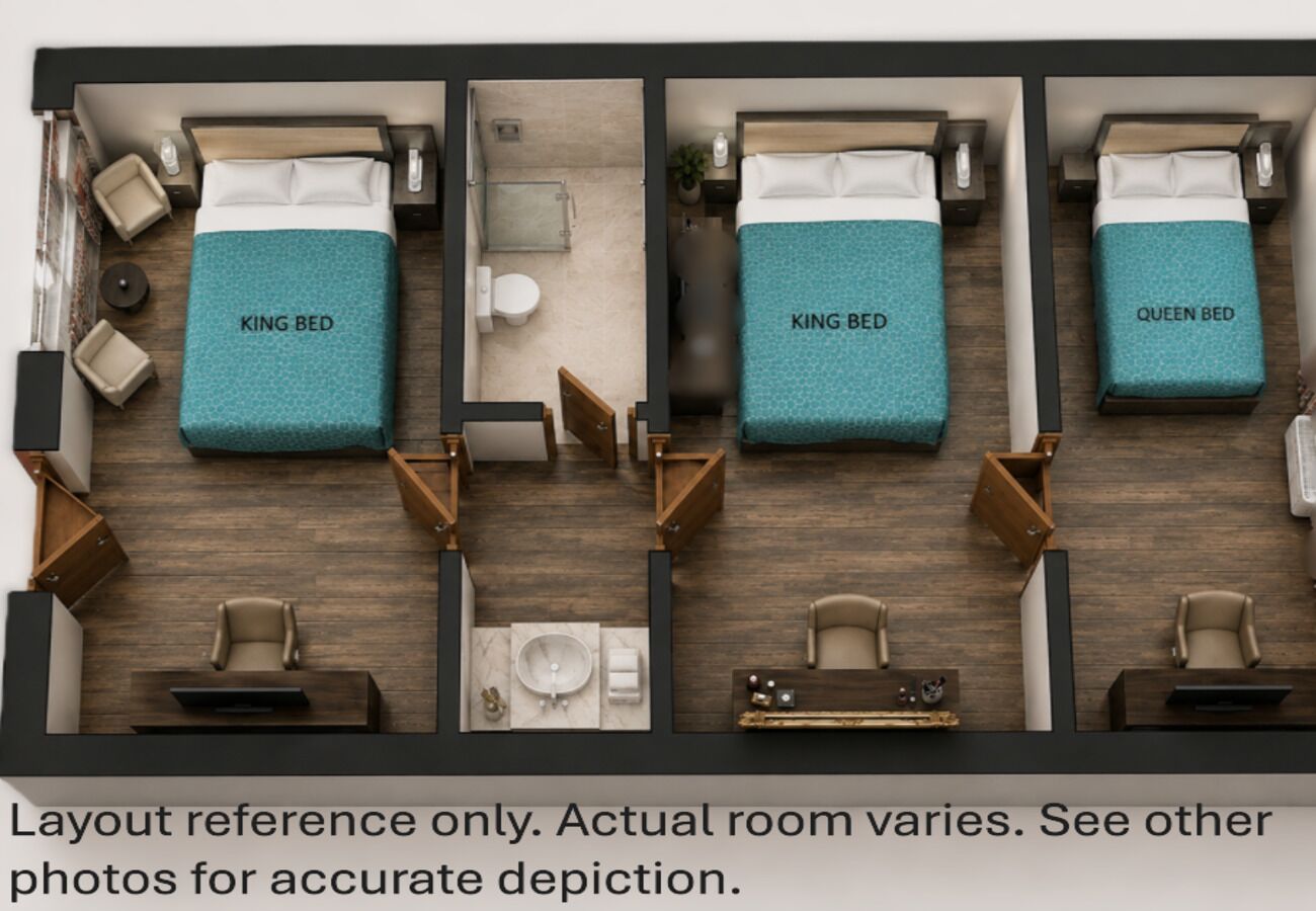 Suite, 3 Bedrooms | Iron/ironing board, WiFi (free), bed sheets