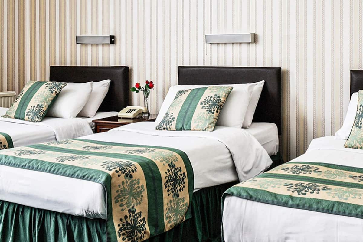 Desk, free WiFi, bed sheets