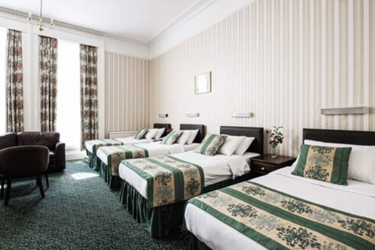 Desk, free WiFi, bed sheets