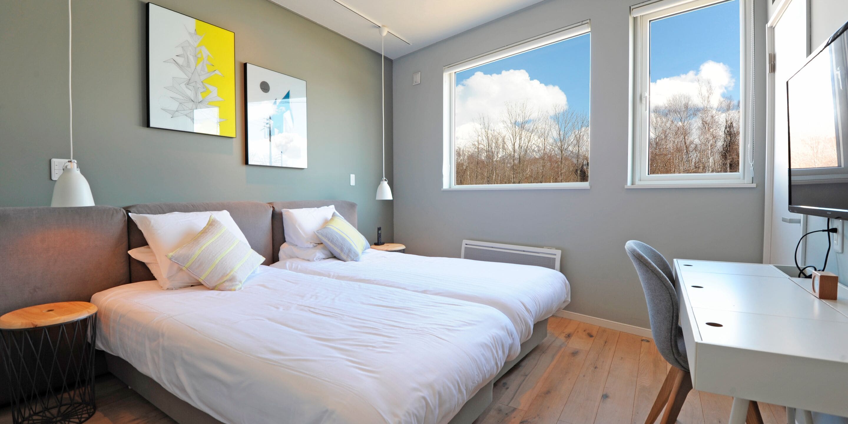 Chalet, 2 Bedroom Townhouse A | 1 bedroom, individually decorated, individually furnished, desk