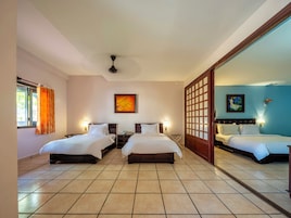 Garden View Family Suite | 1 bedroom, premium bedding, pillowtop beds, minibar