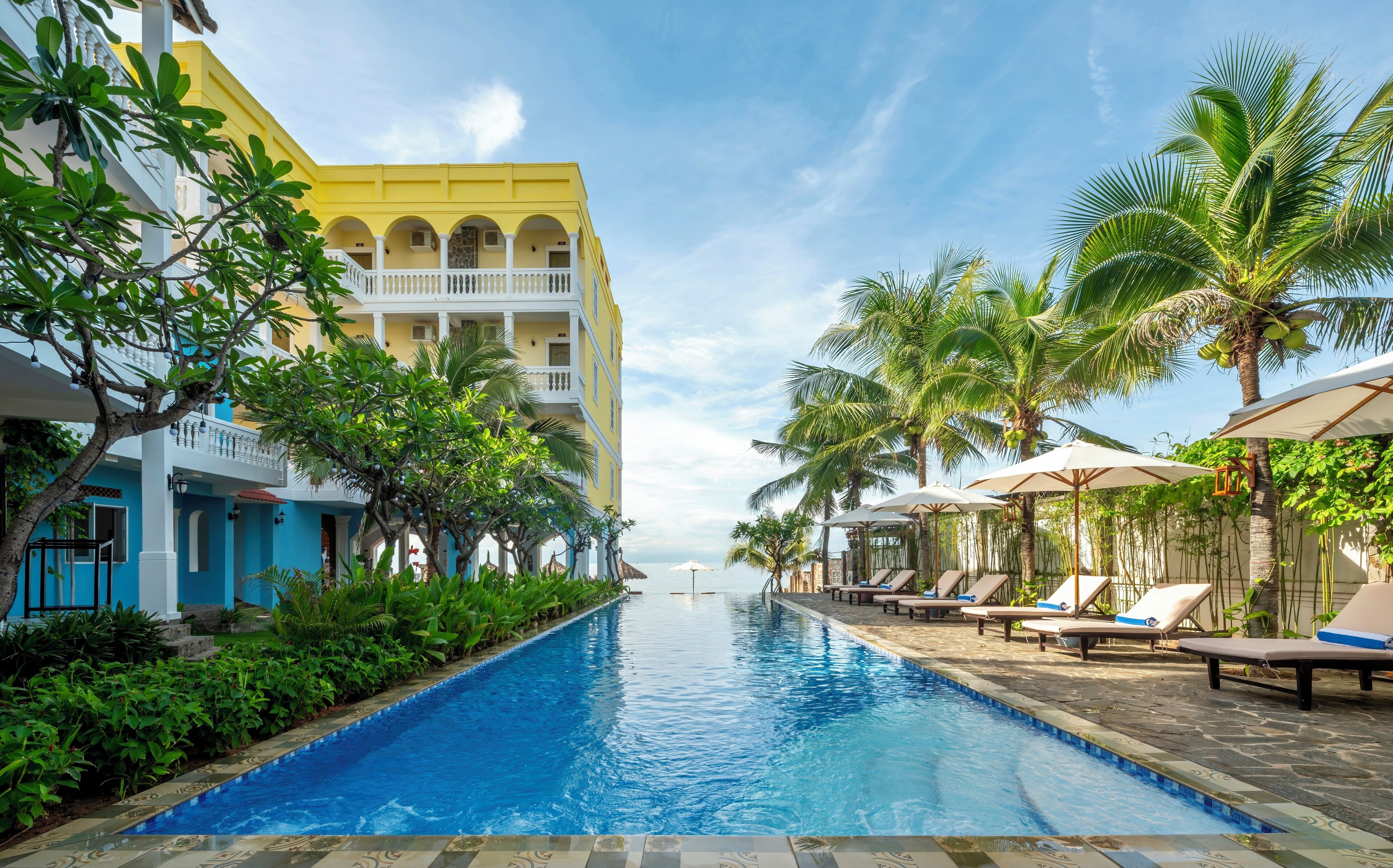 Deluxe-Zimmer, 1 King-Bett, eingeschränkter Meerblick (Sea View Premium) | Terrasse/Patio