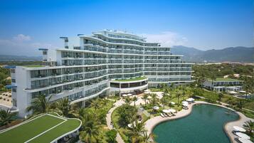 2 outdoor pools, open 6:00 AM to 6:00 PM, pool umbrellas