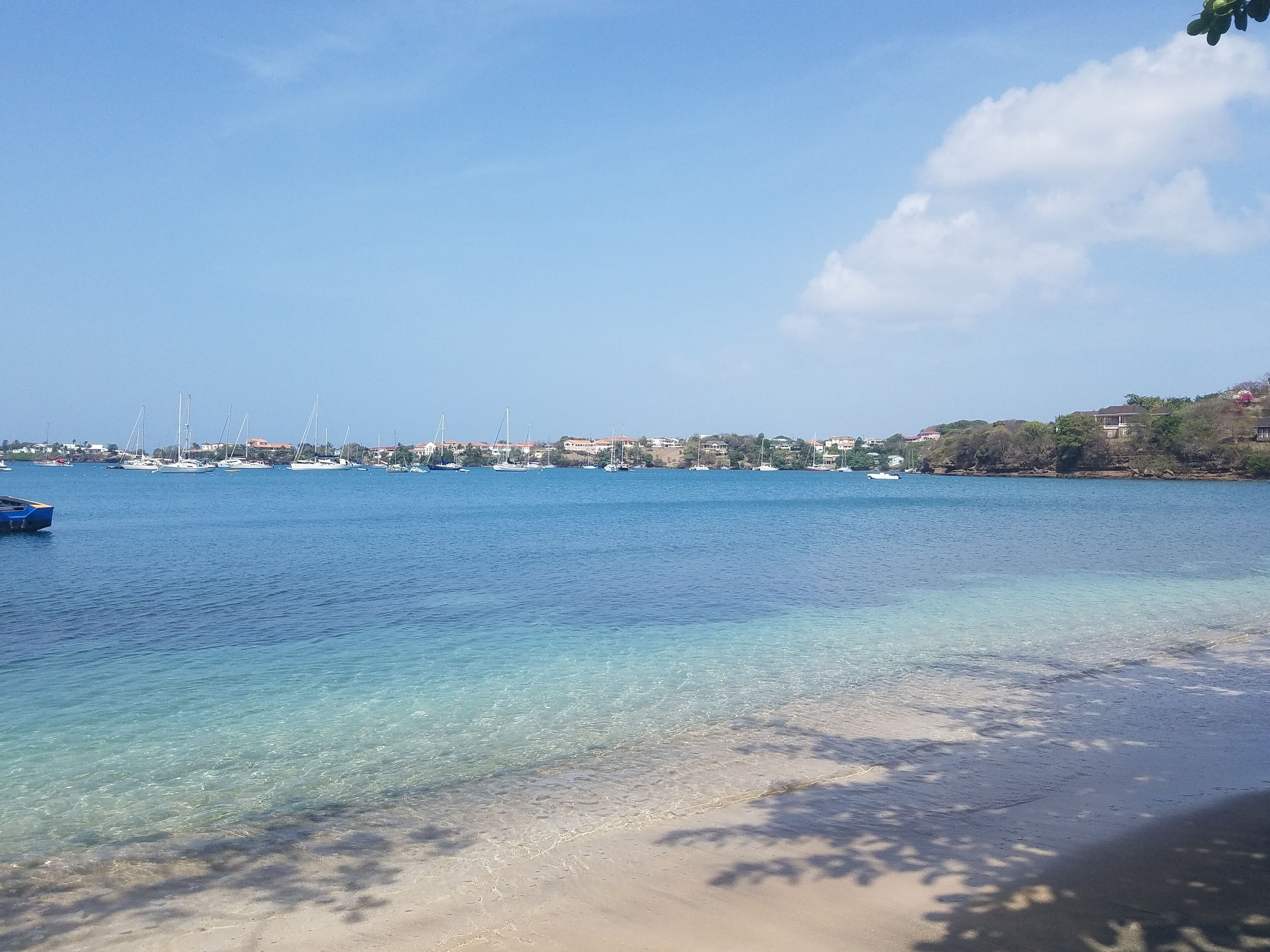 Beach nearby, white sand, beach towels