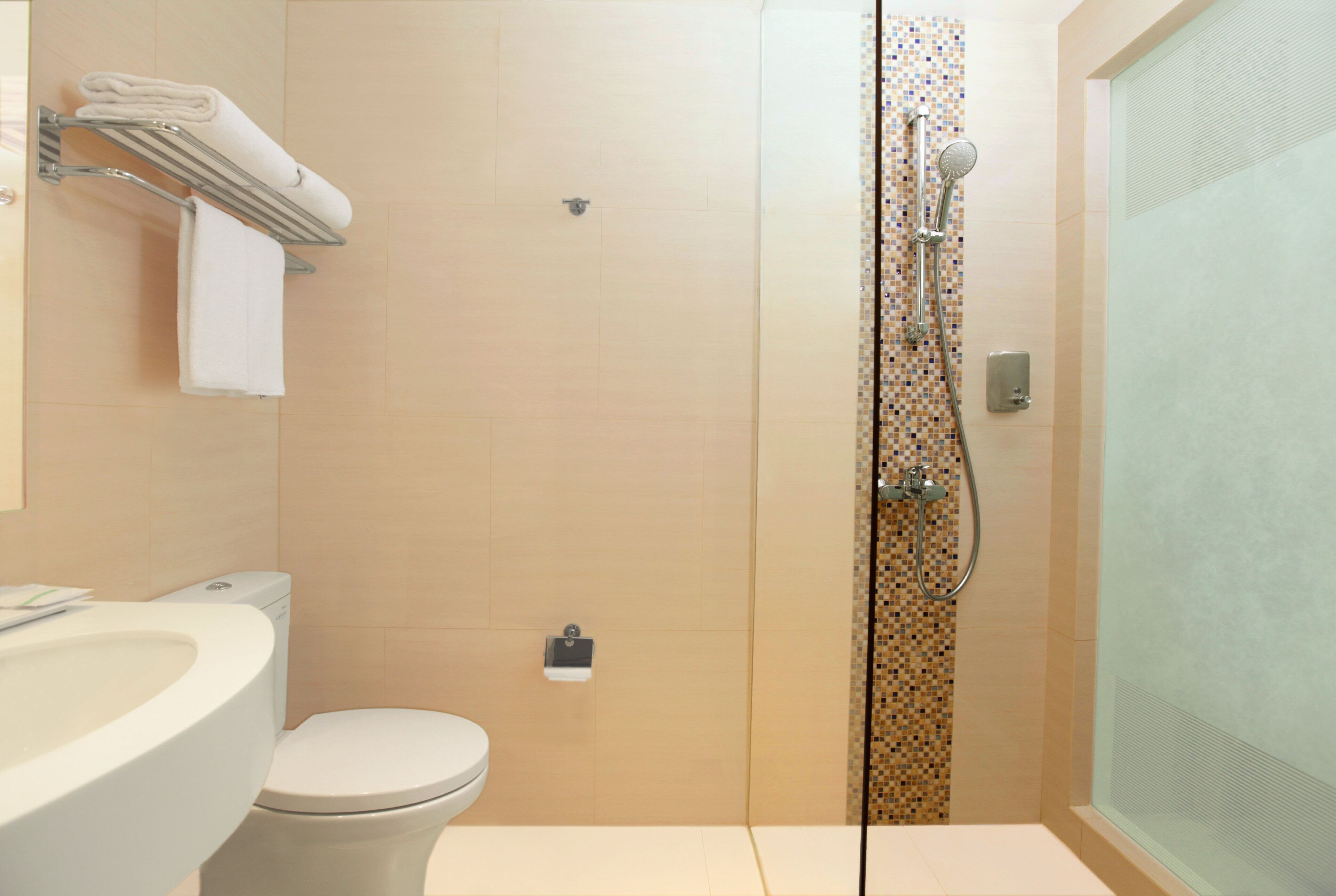 In-room safe, desk, laptop workspace, soundproofing