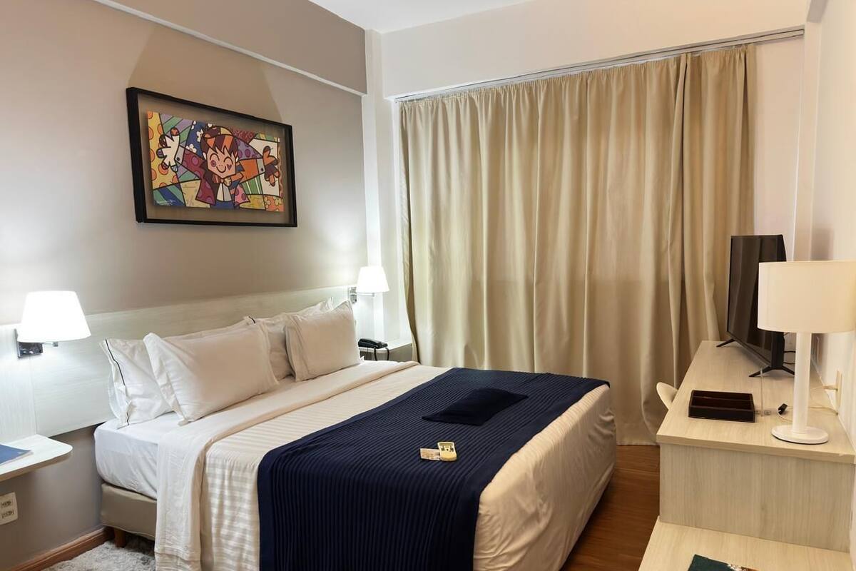 1 bedroom, minibar, desk, laptop workspace