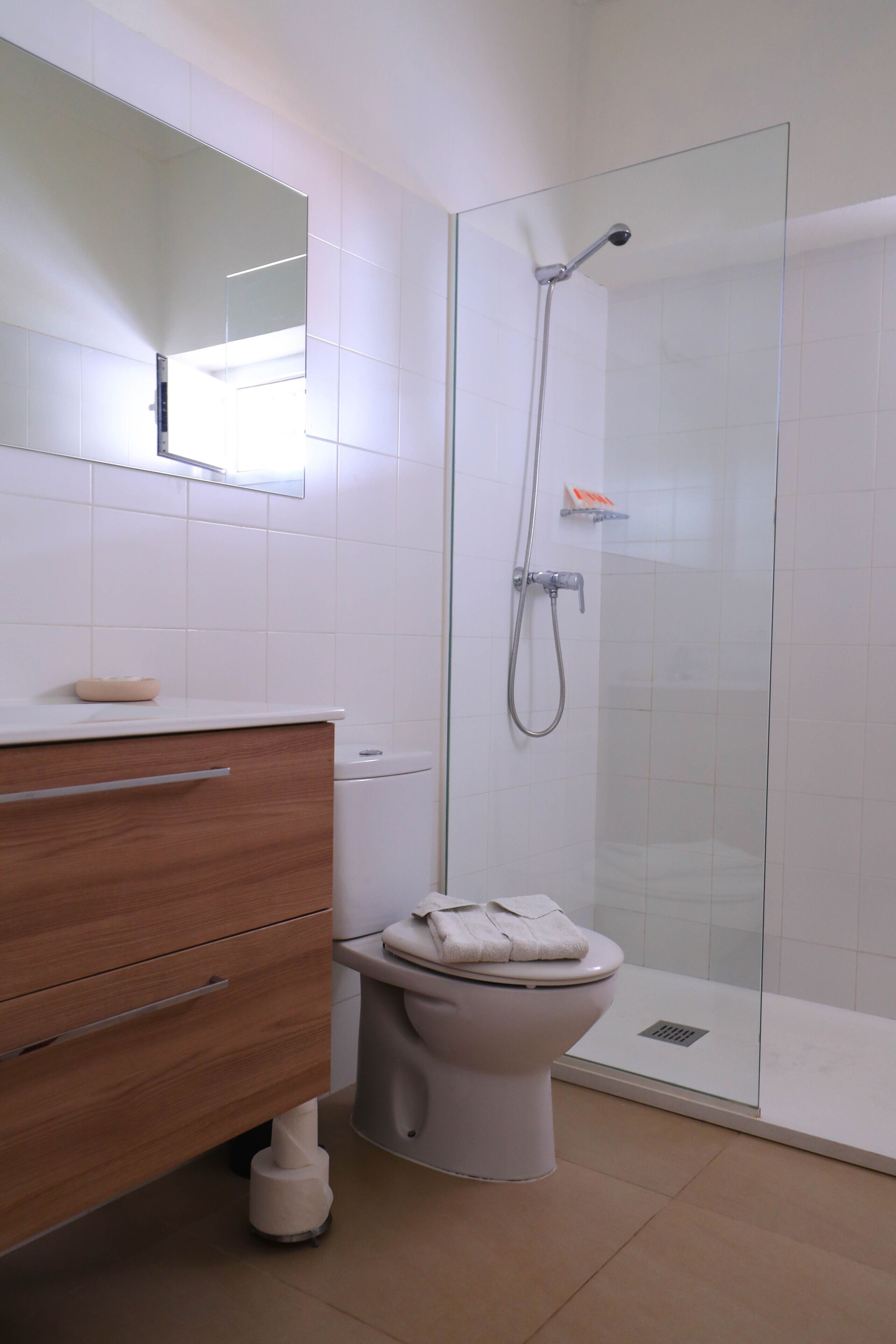 free toiletries, hair dryer, bidet, towels