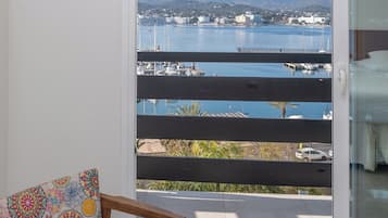 Panoramic Double Room, Balcony, Sea View | In-room safe, desk, blackout drapes, iron/ironing board