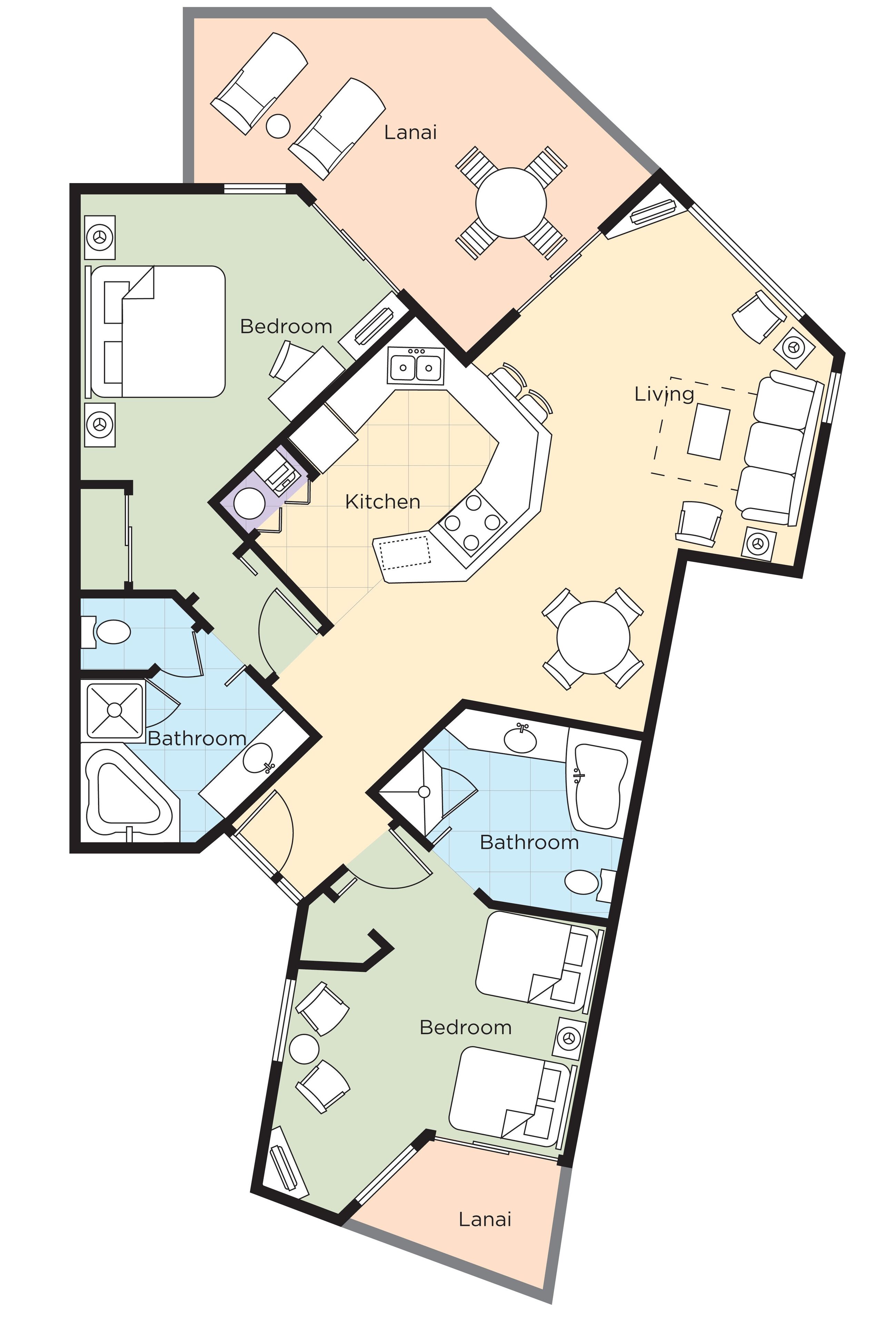 suite, 2 bedrooms | 2 bedrooms, in-room safe, iron/ironing board, free wifi