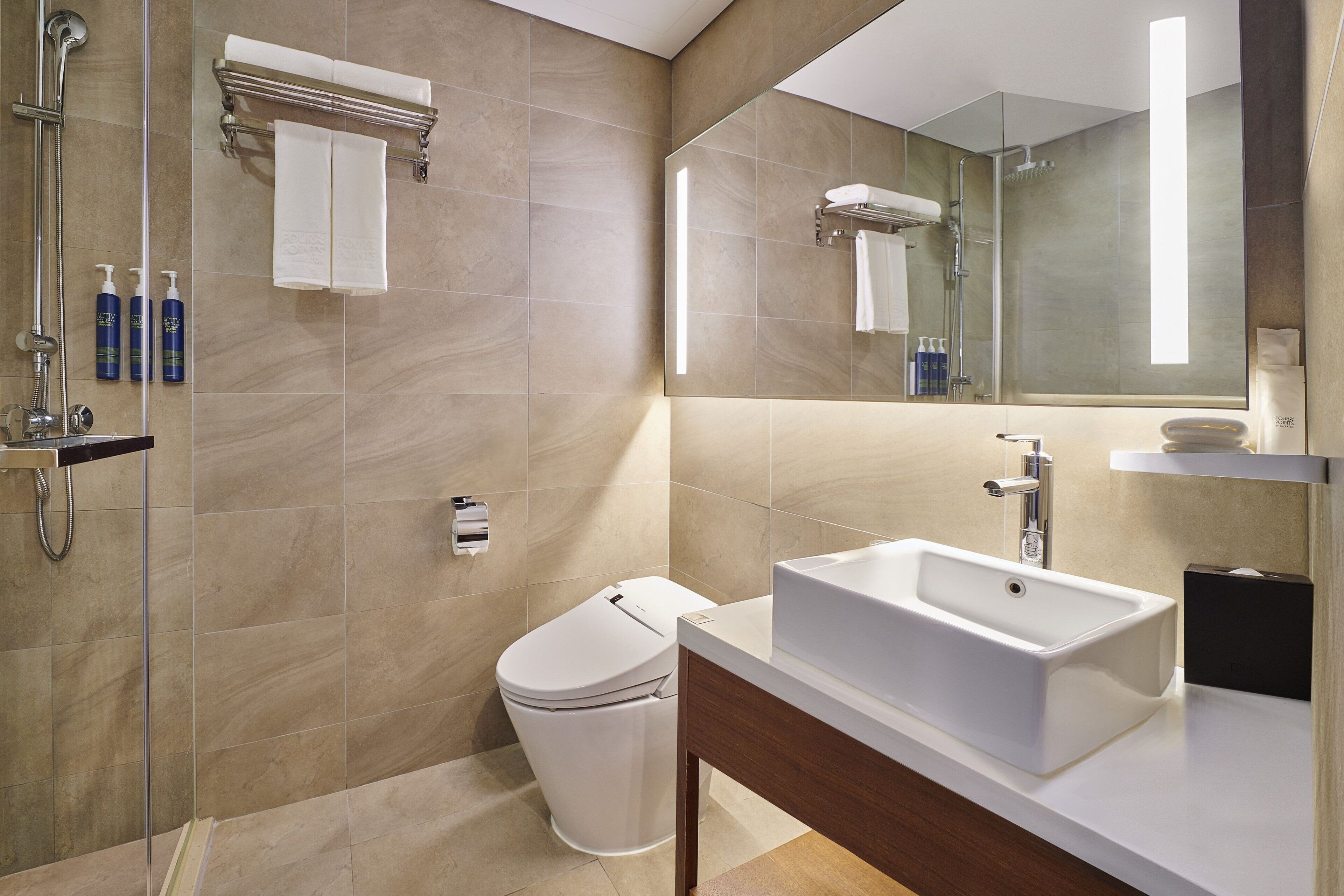 free toiletries, hair dryer, bathrobes, slippers