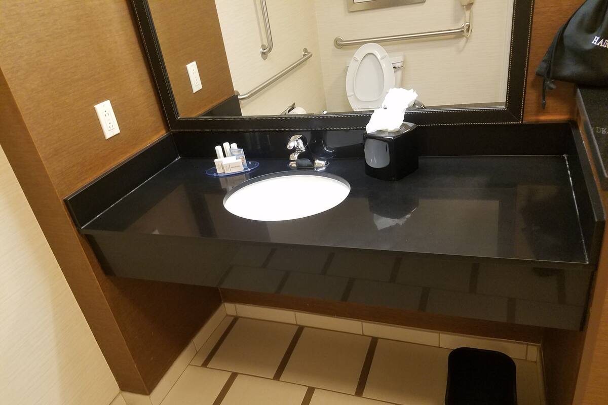 free toiletries, hair dryer, towels