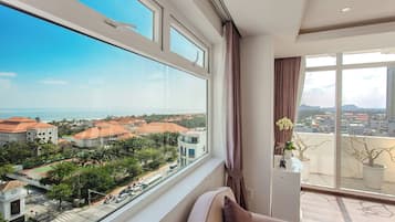 Suíte superluxo (Daily Afternoon Tea) | 1 quarto, roupas de cama de algodão egípcio, roupas de cama premium