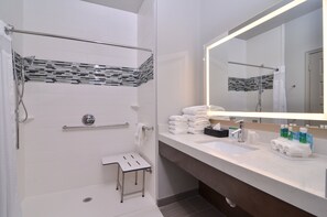Suite, 2 Queen Beds, Accessible (Comm, Mobil Roll In Shwr) | In-room safe, desk, laptop workspace, blackout drapes - Holiday Inn Express & Suites Houston E - Pasadena by IHG (Pasadena)