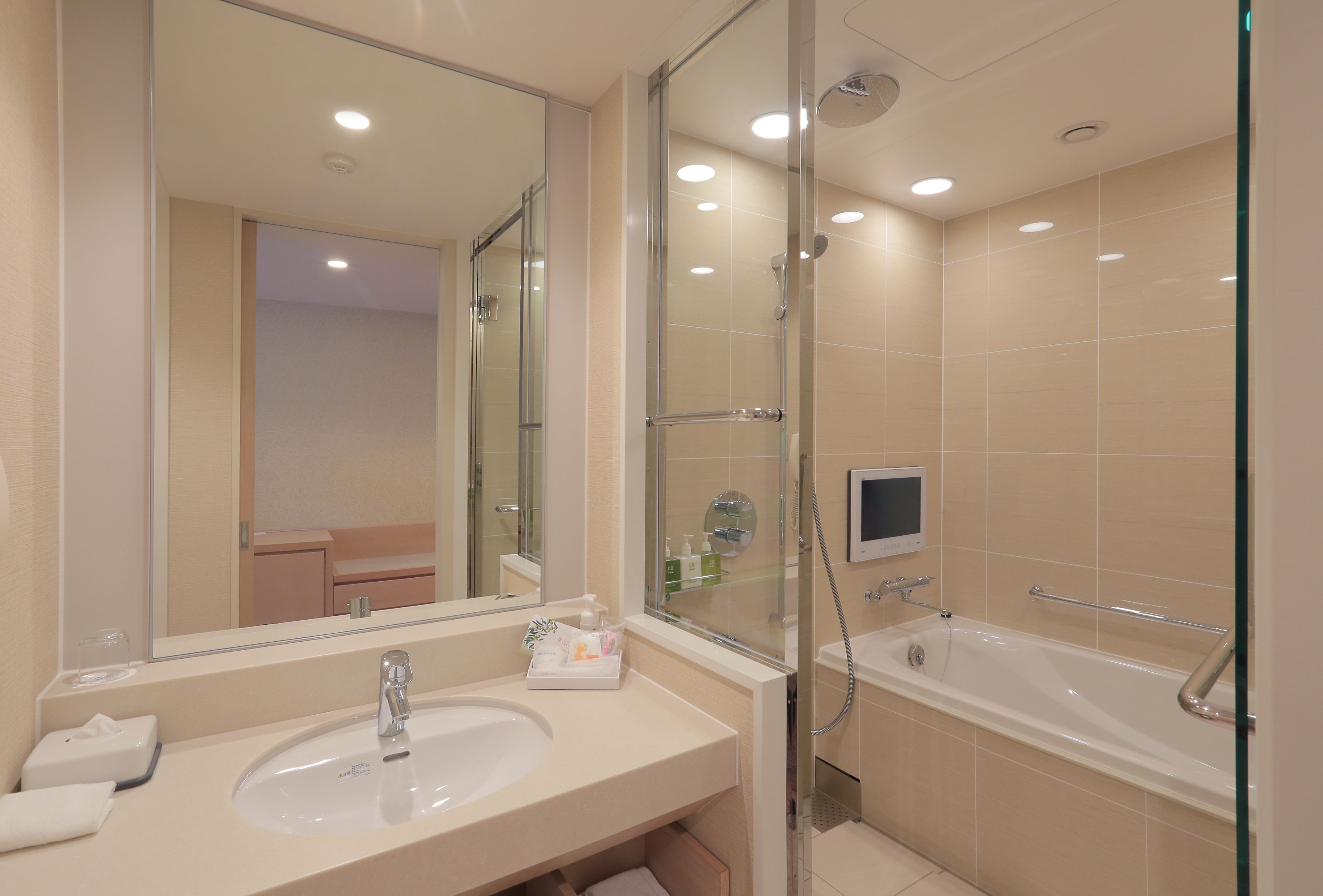 free toiletries, hair dryer, slippers, bidet