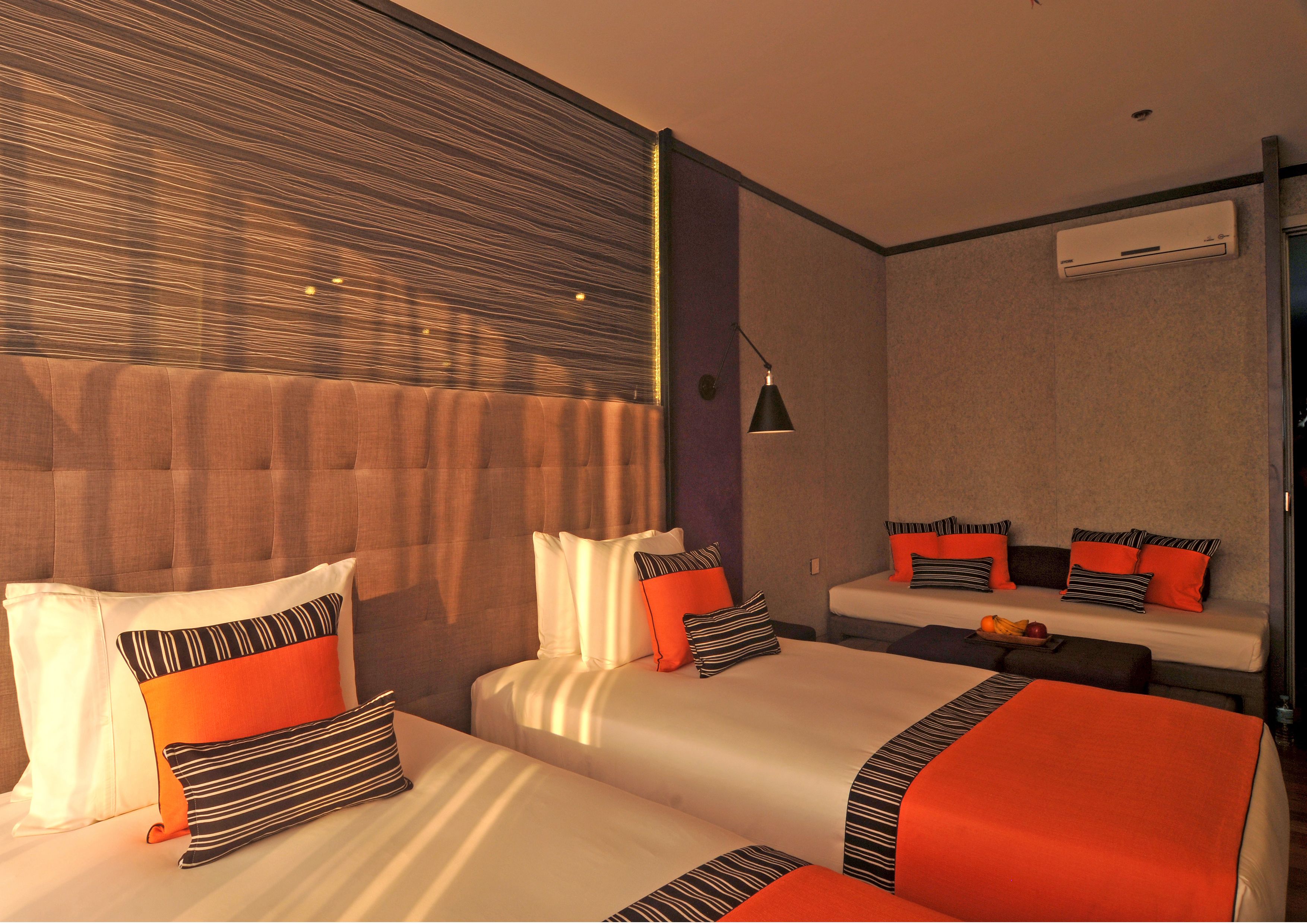 deluxe room | egyptian cotton sheets, premium bedding, memory-foam beds, in-room safe