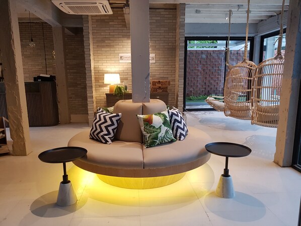 Sitteområde i lobbyen