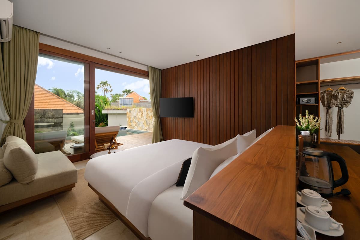 One-Bedroom Pool Villa Garden View | Matelas Select Comfort, minibar, coffres-forts dans les chambres