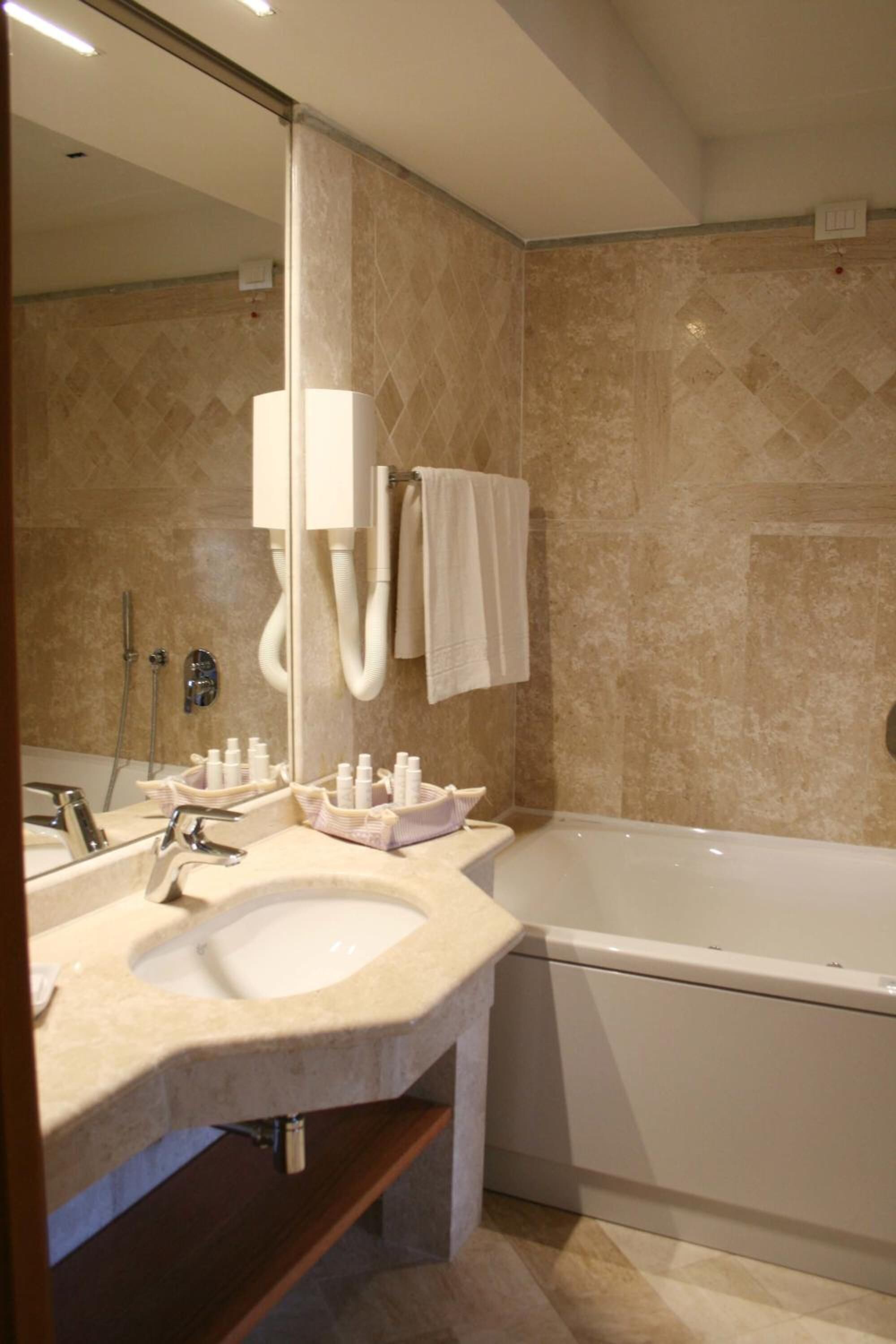 shower, free toiletries, hair dryer, bathrobes