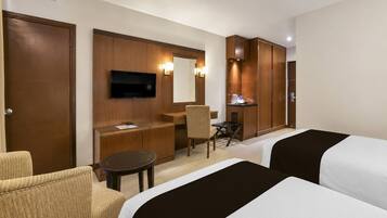 Minibar, desk, soundproofing, iron/ironing board (on request)