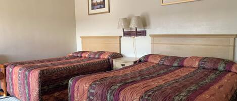 Desk, free WiFi, bed sheets