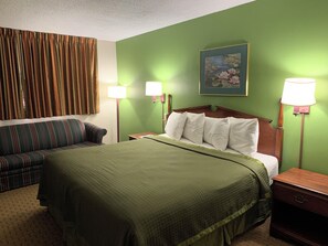 Habitación estándar, 1 cama King size, para no fumadores | Escritorio, tabla de planchar con plancha y camas extra gratis 